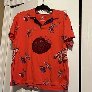 Disney Red and Navy Polo Shirt